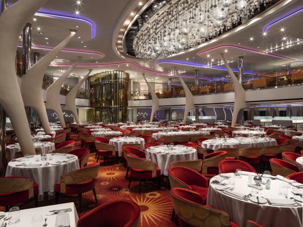Celebrity Silhouette, SI, Celebrity Revolution, revitalized, refurbishment, public venue, public rooms, Solstice Class, main restaurant, main dining room, architecture